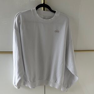 ALO Yoga Light Gray Crewneck Sweater